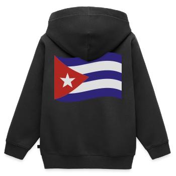 Cuba - Sweat Premium à capuche zippé enfant bio - noir - Dos - AI Model Kid Male (0cm)