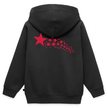 Shooting Star - Kids Premium Organic Zip-up Hoodie - black - Back - AI Model Kid Male (0cm)