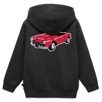 Oldtimer Cabrio (3 Col.) - Kinder Premium Organic Zip Hoodie - Schwarz - Hinten - AI Model Kid Male (0cm)