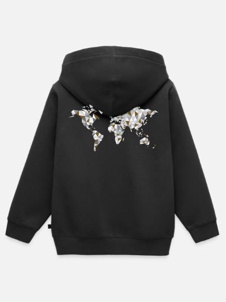 Die Welt - Kinder Premium Organic Zip Hoodie - Schwarz