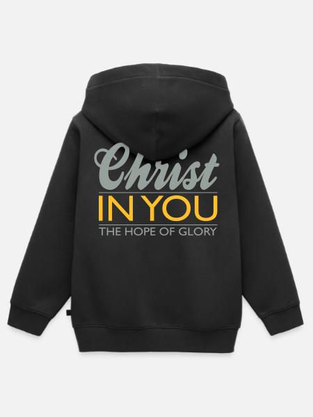 Christ in you - Kinder Premium Organic Zip Hoodie - Schwarz