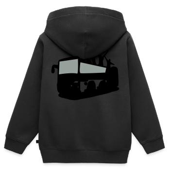 Tour Bus & Tourismus - Kinder Premium Organic Zip Hoodie - Schwarz - Hinten - AI Model Kid Male (0cm)