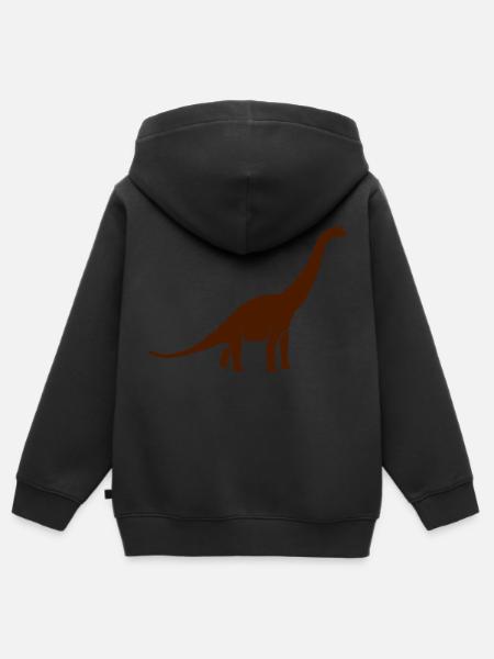 Brachiosaurus - Kinder Premium Organic Zip Hoodie - Schwarz