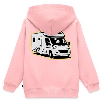 Camper Wohnmobil (3 color) - Kinder Premium Organic Zip Hoodie - Rosa - Hinten - AI Model Kid Female (0cm)