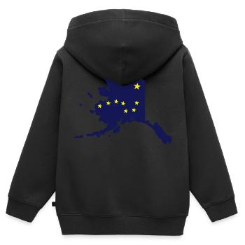 Alaska - Sweat Premium à capuche zippé enfant bio - noir - Dos - AI Model Kid Male (0cm)