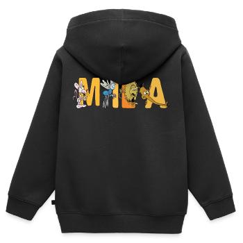 Mila - Sweat Premium à capuche zippé enfant bio - noir - Dos - AI Model Kid Male (0cm)