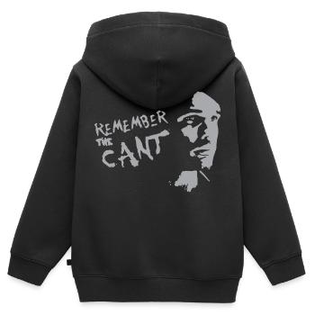 erinnere mich an die Neigung - Kinder Premium Organic Zip Hoodie - Schwarz - Hinten - AI Model Kid Male (0cm)