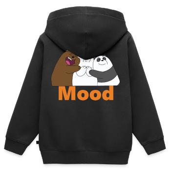 Funny Bears, Animals, Friends shirt, Cute Shirt - Kinder Premium Organic Zip Hoodie - Schwarz - Hinten - AI Model Kid Male (0cm)