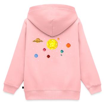 Solar System - Kids Premium Organic Zip-up Hoodie - rose - Back - AI Model Kid Female (0cm)