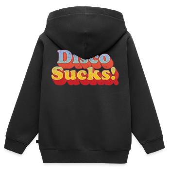 Disco Sucks retro - Kinder Premium Organic Zip Hoodie - Schwarz - Hinten - AI Model Kid Male (0cm)