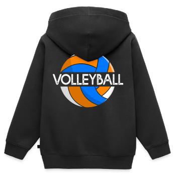 volleyball volleyball gift team volleyball - Kids Premium Organic Zip-up Hoodie - black - Back - AI Model Kid Male (0cm)