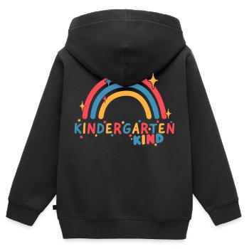 Kindergartenkind - Kinder Premium Organic Zip Hoodie - Schwarz - Hinten - AI Model Kid Male (0cm)
