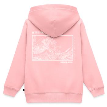 Great Wave - Kinder Premium Organic Zip Hoodie - Rosa - Hinten - AI Model Kid Female (0cm)