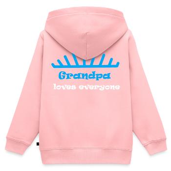 grandpa - Kinder Premium Organic Zip Hoodie - Rosa - Hinten - AI Model Kid Female (0cm)