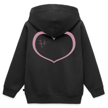Sparkling heart - Kids Premium Organic Zip-up Hoodie - black - Back - AI Model Kid Male (0cm)