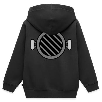 Barbecue Coal Grill Grill Master Grill Grill - Sweat Premium à capuche zippé enfant bio - noir - Dos - AI Model Kid Male (0cm)