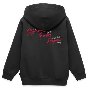 You find it offensive - Kinder Premium Organic Zip Hoodie - Schwarz - Hinten - AI Model Kid Male (0cm)