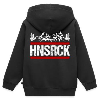 Hunsrück Wanderung wandern Geschenk - Kinder Premium Organic Zip Hoodie - Schwarz - Hinten - AI Model Kid Male (0cm)