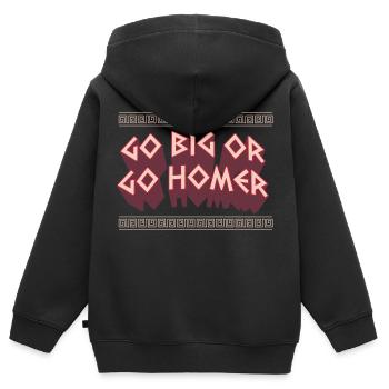 Antike Griechisches Mythologie und Griechischer - Kinder Premium Organic Zip Hoodie - Schwarz - Hinten - AI Model Kid Male (0cm)