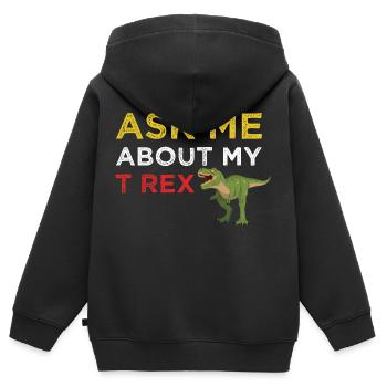Dinosaurs 4 - Kinder Premium Organic Zip Hoodie - Schwarz - Hinten - AI Model Kid Male (0cm)