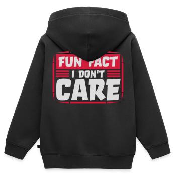 Je me fiche des faits - Sweat Premium à capuche zippé enfant bio - noir - Dos - AI Model Kid Male (0cm)