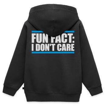 Je me fiche des faits - Sweat Premium à capuche zippé enfant bio - noir - Dos - AI Model Kid Male (0cm)