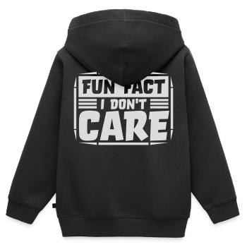 Je me fiche des faits - Sweat Premium à capuche zippé enfant bio - noir - Dos - AI Model Kid Male (0cm)