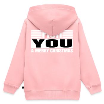 Blagues Noël Vacances Tête de poisson Cadeau génial - Sweat Premium à capuche zippé enfant bio - rose - Dos - AI Model Kid Female (0cm)