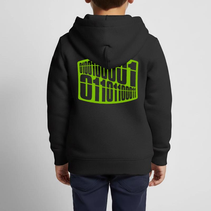 Binär Code Programm Sprache Kinder Premium Organic Zip Hoodie