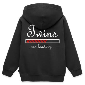Schwangerschaft Babyparty Babyshower Boy Girl - Kinder Premium Organic Zip Hoodie - Schwarz - Hinten - AI Model Kid Male (0cm)