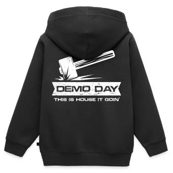 Demo Day This is House it Goin' | Demolition - Kids Premium Organic Zip-up Hoodie - black - Back - AI Model Kid Male (0cm)