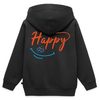 CONTENT - Sweat Premium à capuche zippé enfant bio - noir - Dos - AI Model Kid Male (0cm)
