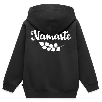 Yoga Gift for Yogis Meditation Gift Idea Om - Kids Premium Organic Zip-up Hoodie - black - Back - AI Model Kid Male (0cm)