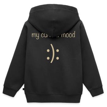 mon humeur actuelle - Sweat Premium à capuche zippé enfant bio - noir - Dos - AI Model Kid Male (0cm)