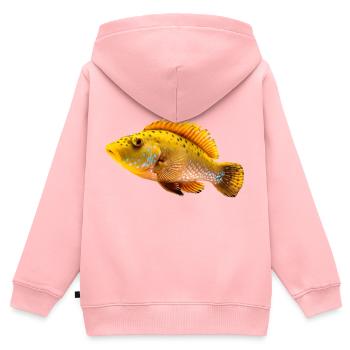 Der Leopard Korallenfisch hat giftige Stacheln - Kinder Premium Organic Zip Hoodie - Rosa - Hinten - AI Model Kid Female (0cm)