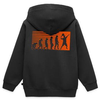 Padel Evolution Plattform Tennis Paddleball Padel - Kinder Premium Organic Zip Hoodie - Schwarz - Hinten - AI Model Kid Male (0cm)