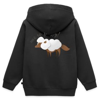 Wildtiere - Kinder Premium Organic Zip Hoodie - Schwarz - Hinten - AI Model Kid Male (0cm)