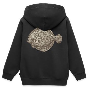 Meerestiere - Kinder Premium Organic Zip Hoodie - Schwarz - Hinten - AI Model Kid Male (0cm)