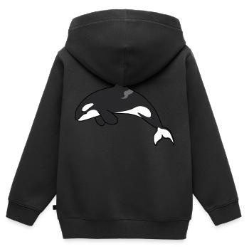 Meerestiere - Kinder Premium Organic Zip Hoodie - Schwarz - Hinten - AI Model Kid Male (0cm)