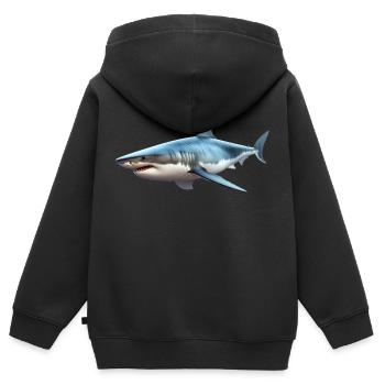 Sharks are always considered man-eaters - Kids Premium Organic Zip-up Hoodie - black - Back - AI Model Kid Male (0cm)