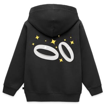 Trauringe zur Verlobung - Kinder Premium Organic Zip Hoodie - Schwarz - Hinten - AI Model Kid Male (0cm)