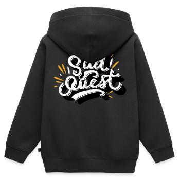 Team Sud Ouest - Sweat Premium à capuche zippé enfant bio - noir - Dos - AI Model Kid Male (0cm)