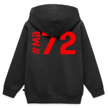 MB72-KARTON - Kinder Premium Organic Zip Hoodie - Schwarz - Hinten - AI Model Kid Male (0cm)
