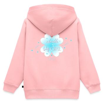 Bébé - Sweat Premium à capuche zippé enfant bio - rose - Dos - AI Model Kid Female (0cm)