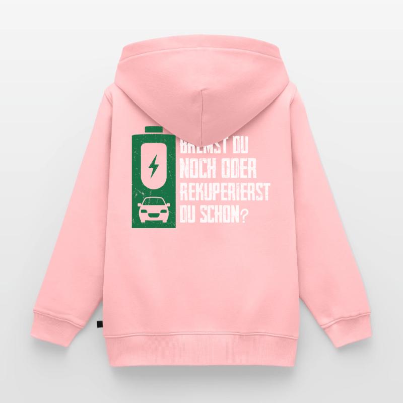 Bremst du Noch Oder Rekuperierst Du Schon? Kinder Premium Organic Zip Hoodie