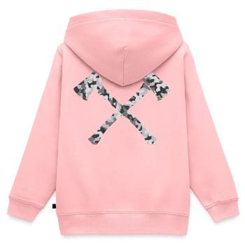 Axe - Kids Premium Organic Zip-up Hoodie - rose - Back - AI Model Kid Female (0cm)