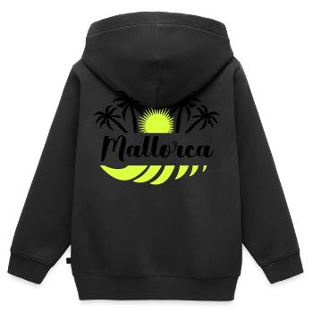 Majorque - Sweat Premium à capuche zippé enfant bio - noir - Dos - AI Model Kid Male (0cm)