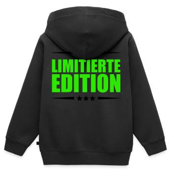 limited edition - Kids Premium Organic Zip-up Hoodie - black - Back - AI Model Kid Male (0cm)