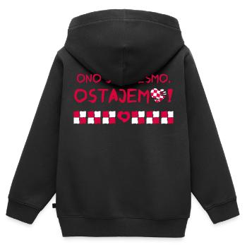 Kroatien hrvatska kroatien hrv hr reisen tourismus - Kinder Premium Organic Zip Hoodie - Schwarz - Hinten - AI Model Kid Male (0cm)