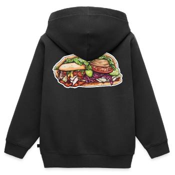 Kebab - Sweat Premium à capuche zippé enfant bio - noir - Dos - AI Model Kid Male (0cm)